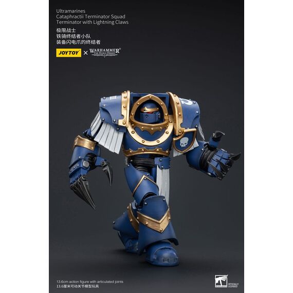 Warhammer The Horus Heresy Action Figure 1/18 Ultramarines Cataphractii Terminator Squad Terminator with Lightning Claws 14 cm