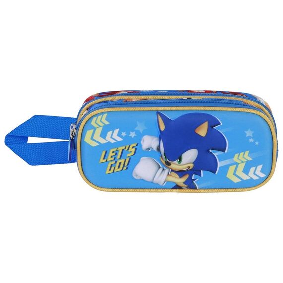 Sonic - The Hedgehog 3D Double Pencil case SEGA Go Blue