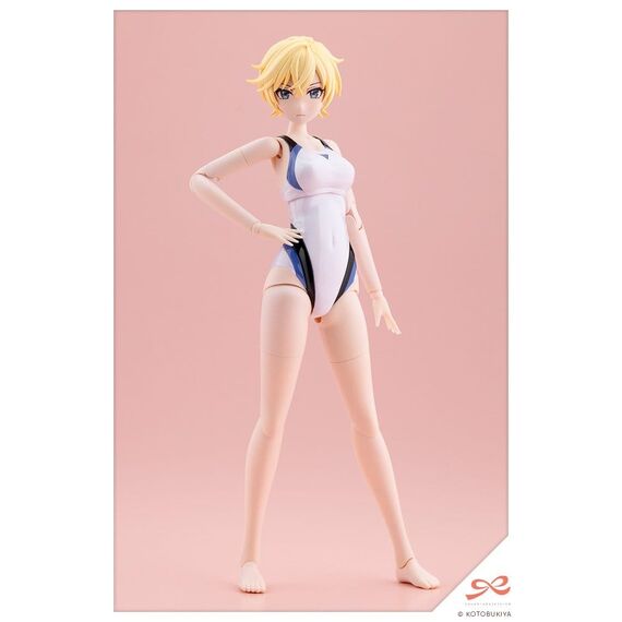 Sousaishojoteien Plastic Model 1/10 Rui Saotome Touou High School Competitive Swimsuit Dreaming Style White Dolphin 16 cm