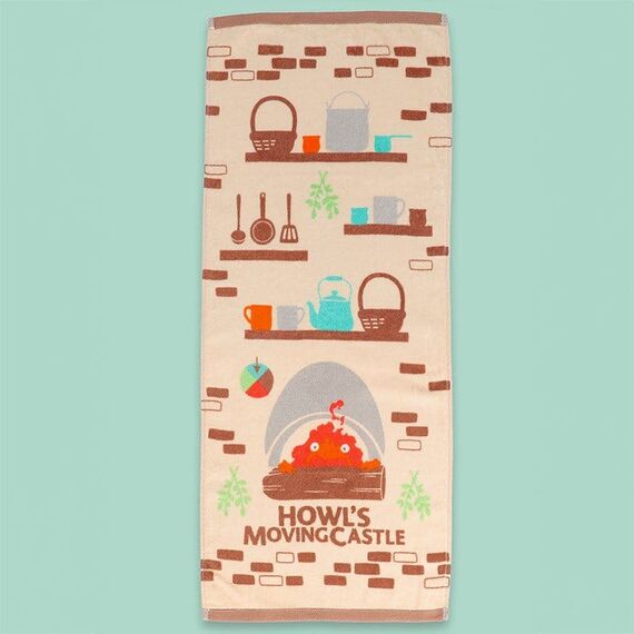 Howl’s Moving Castle Natsu Towel Cook with Calcifer 34 x 80 cm