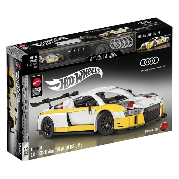 Hot Wheels Elite Mattel Brick Shop Building Set 1/16 '15 Audi R8 LMS