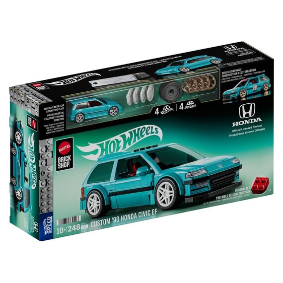 Hot Wheels Speed Series Mattel Brick Shop Building Set 1/32 Custom ’90 Honda Civic EF