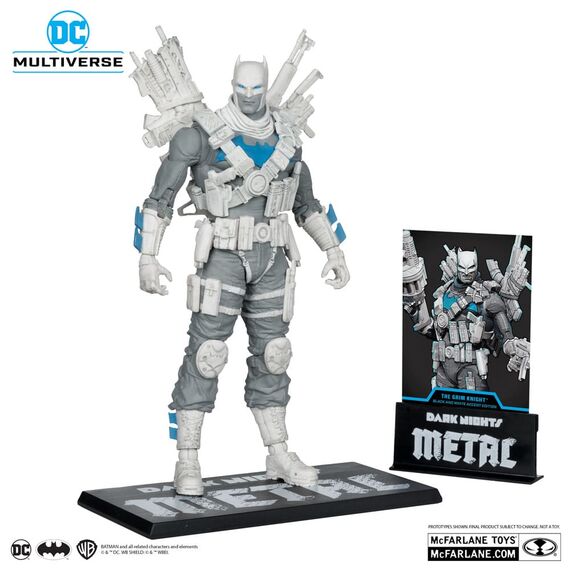 DC Multiverse Action Figure The Grim Knight (Dark Nights Metal) (Black & White Accent Edition) (Gold Label) 18 cm