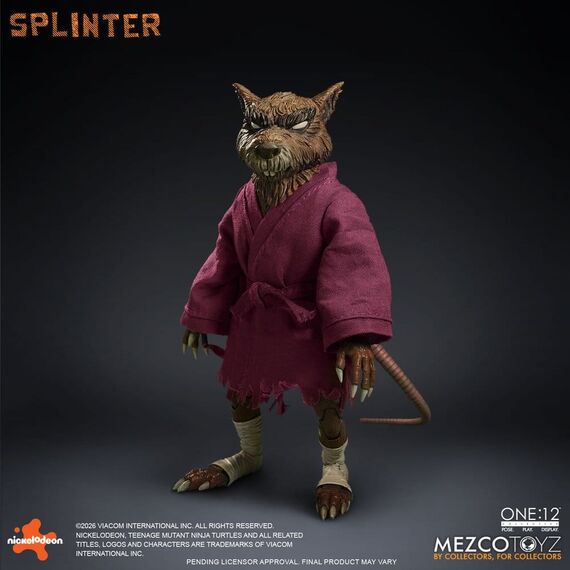 Teenage Mutant Ninja Turtles One:12 Collective Action Figure 1/12 Splinter 17 cm