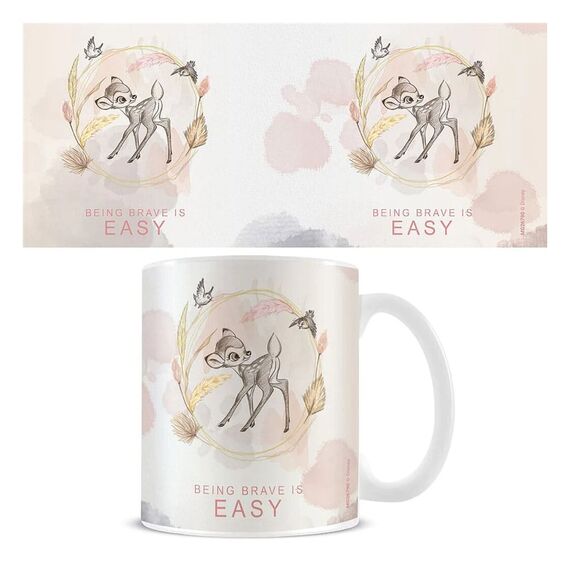 Disney Mug Bambi Being Brave Is Easy Pink