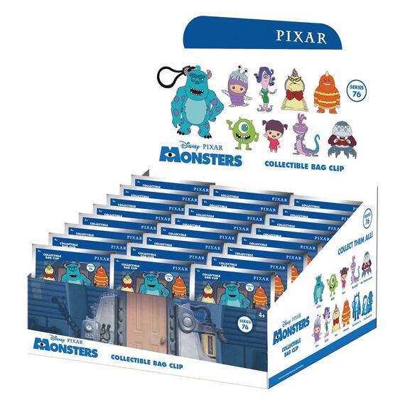 Monsters, Inc. 15th Anniversary 3D PVC Bag Clips Series 76 Display (24)