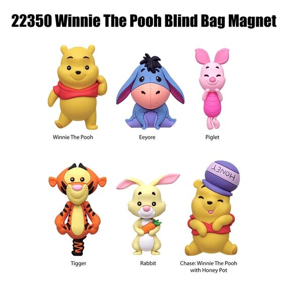 Winnie the Pooh Magnets blind pack Series 1 Display (12)