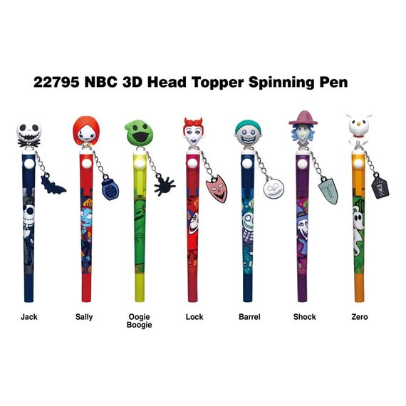 Nightmare before Christmas pen 3D Head Topper Spinning Pen