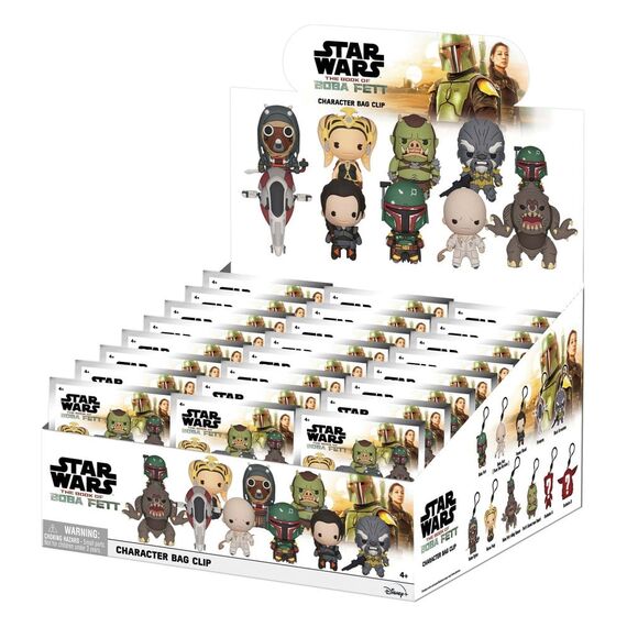 Star Wars: The Book of Boba Fett 3D Foam Bag Clips Series 1 Display (24)