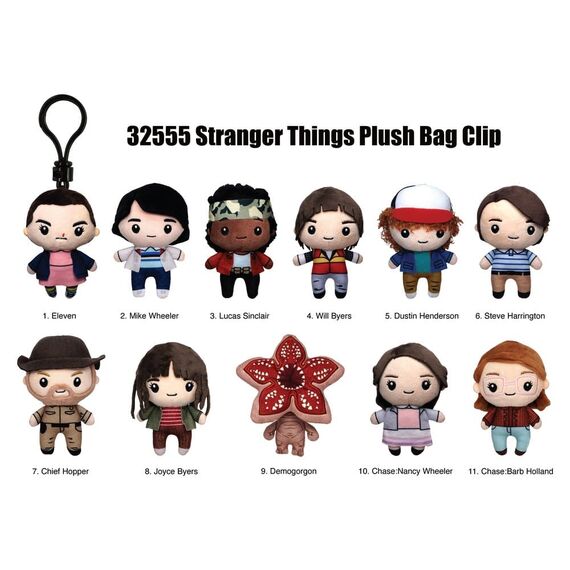 Stranger Things Plush Bag Clips Display (24)