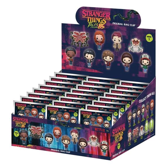 Stranger Things Tales of '85 3D PVC Bag Clips Series 1 Display (24)