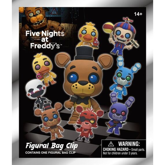 Five Nights at Freddy's 3D PVC Bag Clips Series 1 Display (24)