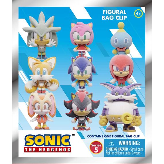 Sonic the Hedgehog PVC Bag Clips Flocking Series 5 Display (24)