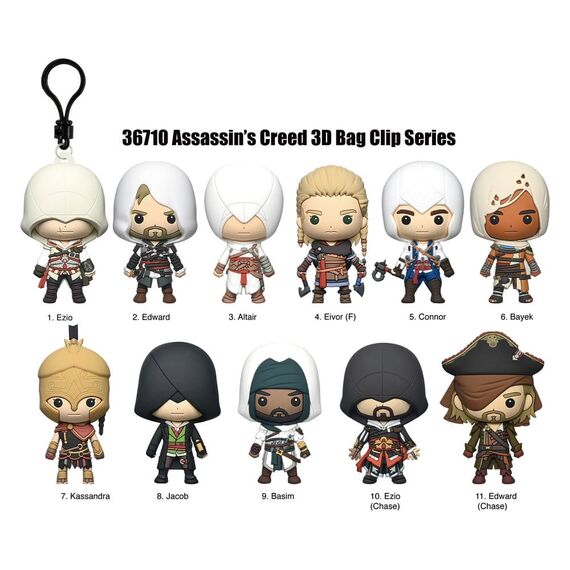 Assassin's Creed 3D Foam Bag Clips Series 1 Display (24)