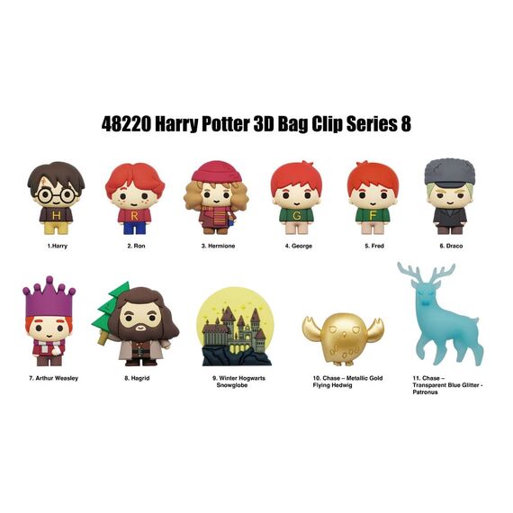Harry Potter 3D PVC Bag Clips Series 8 Display (24)