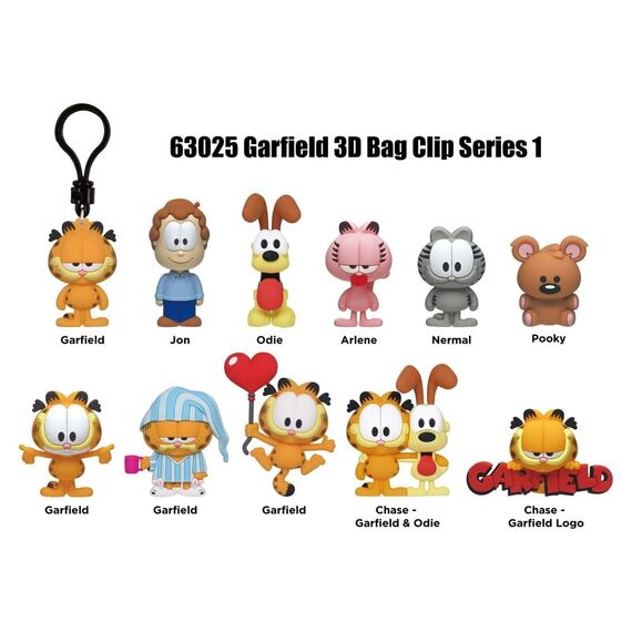 Garfield 3D Foam Bag Clips Serie 1 Display (24)