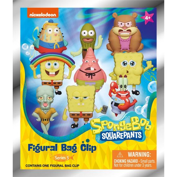 Nickelodeon Classics 3D PVC Bag Clips Series 5 SpongeBob SquarePants Display (24)