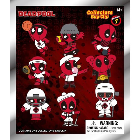 Deadpool 3D PVC Bag Clips Series 7 Display (24)