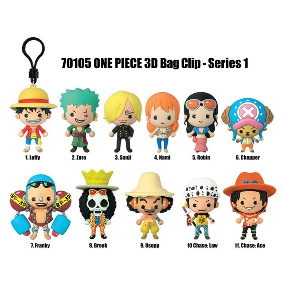 One Piece 3D Foam Bag Clips Serie 1 Display (24)