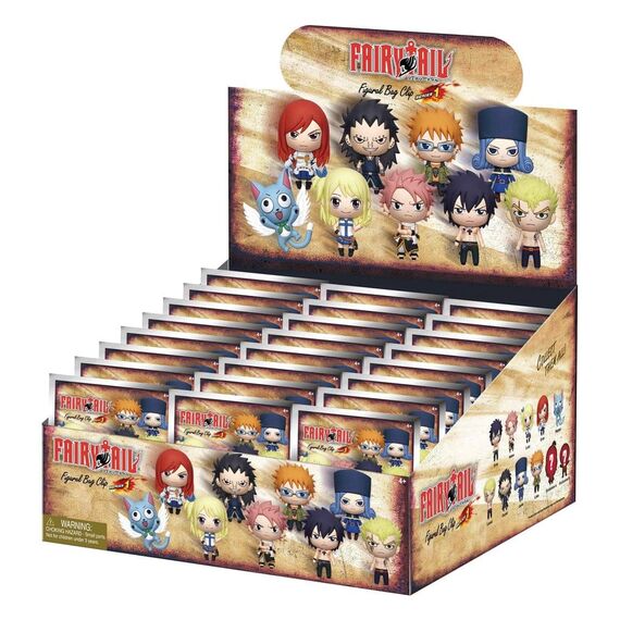 Fairy Tail 3D Foam Bag Clips Serie 1 Display (24)