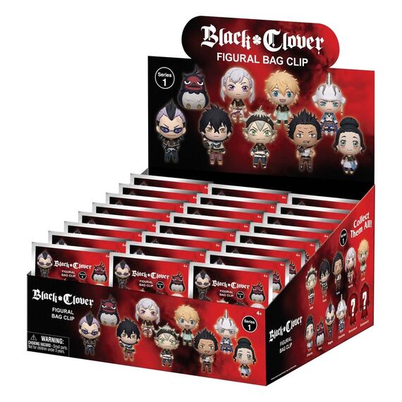 Black Clover 3D Foam Bag Clips Serie 1 Display (24)