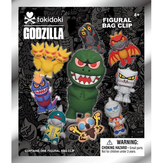 Tokidoki x Godzilla 3D Foam Bag Clips Display (24)
