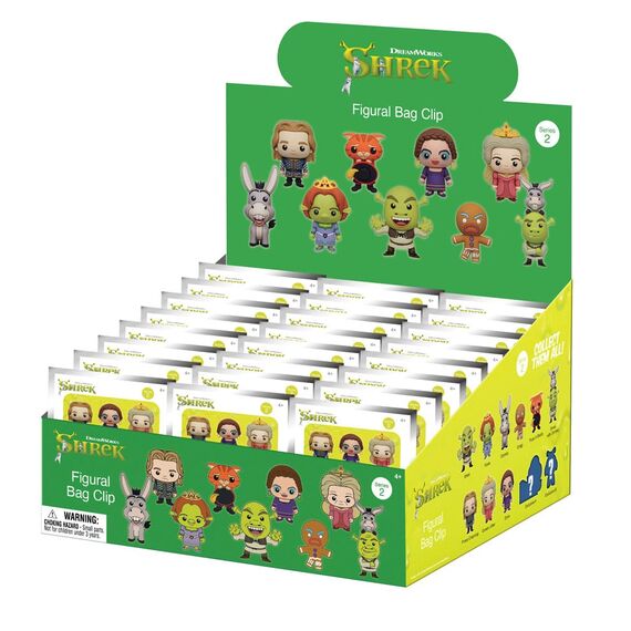 Shrek PVC Bag Clips Series 2 Display (24)