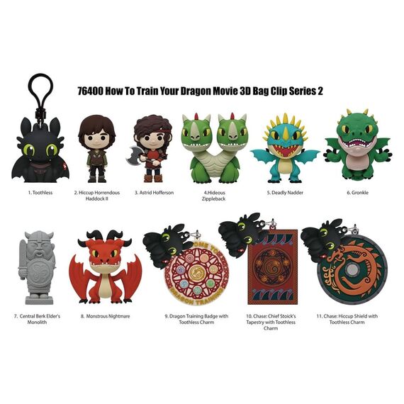 How to Train Your Dragon 3D PVC Bag Clips Series 2 Display (24)