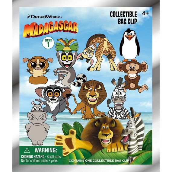 Madagascar 3D Foam Bag Clips Serie 1 Display (24)
