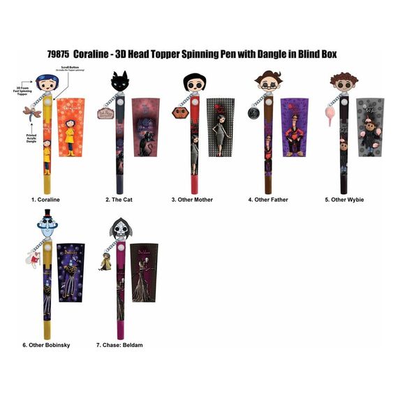 Coraline 3D Head Topper Spinning Pen Display (12)