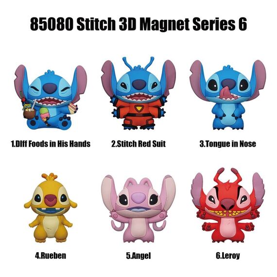Lilo & Stitch Magnets blind pack Stitch Series 6 Display (12)