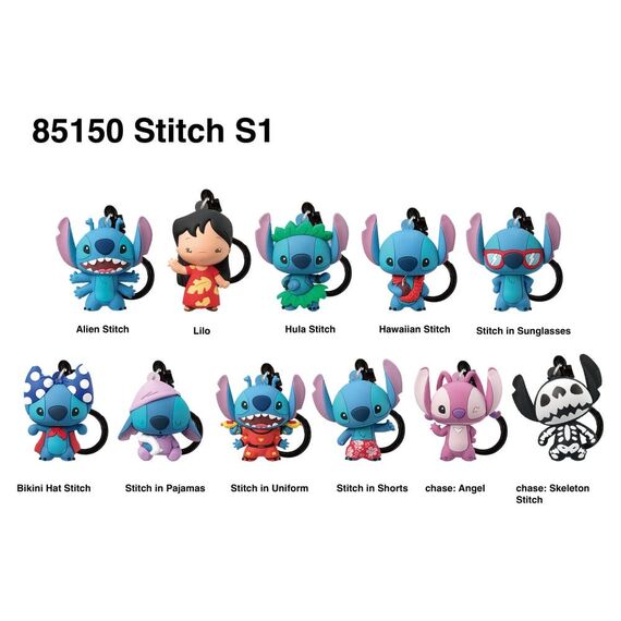 Lilo & Stitch PVC Bag Clips Series 1 Display (24)