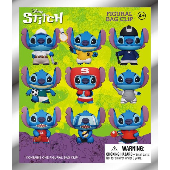 Lilo & Stitch 3D PVC Bag Clips  Series 1 Sport Display (24)
