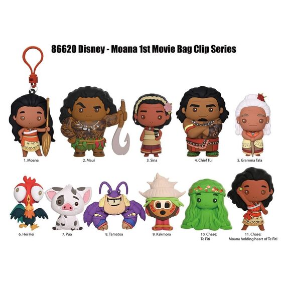 Moana 3D PVC Bag Clips Series 2 Display (24)