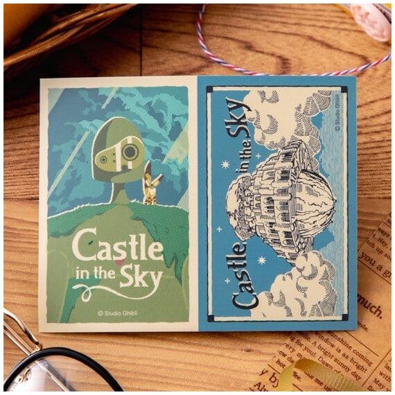 Castle in the Sky Sticker Robot & Castle Laputa Retro