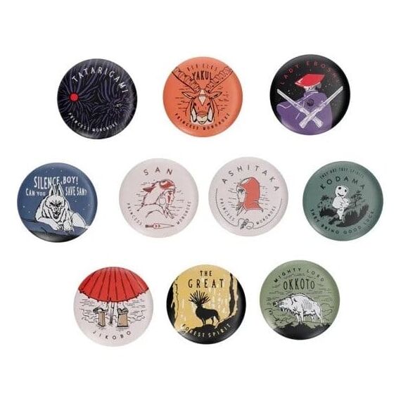 Princess Mononoke Pins Vintage 6 cm Blind Box Assortment (10)