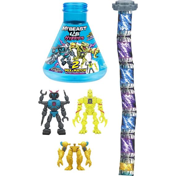 Mr. Beast Lab Hybrids Series 2 Mini Figuren 2er-Pack Lab-Bot vs Gid Skeleton 11 cm