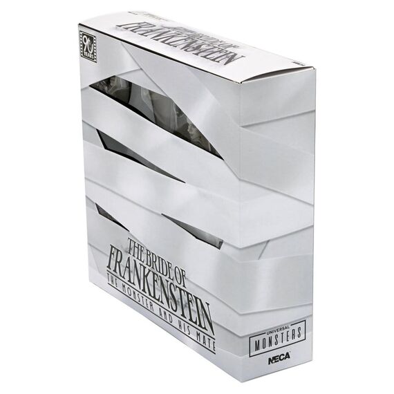 Universal Monsters 2-Pack Action Figure Bride of Frankenstein 90th Anniversary The Monster & His Mate (B&W) 18 cm