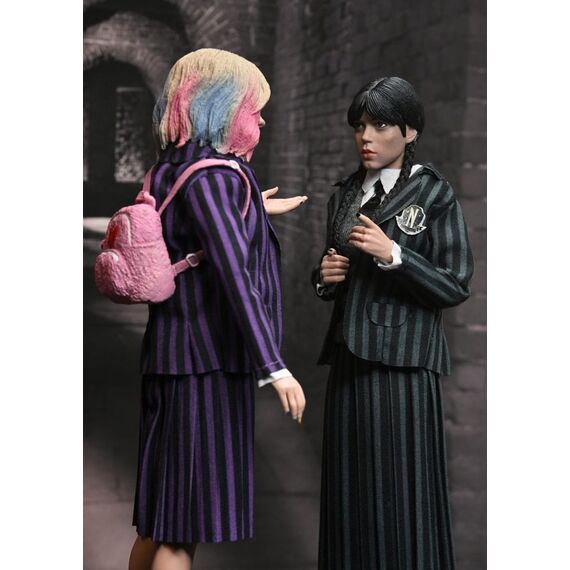 Wednesday Action Figures 2 Pack Wednesday Addams (Nevermore Uniform) and Enid 20 cm