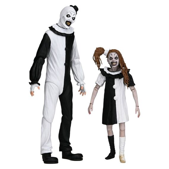 Terrifier 2 2-Pack Action Figures Ultimate Art the Clown & Little Pale Girl 18 cm