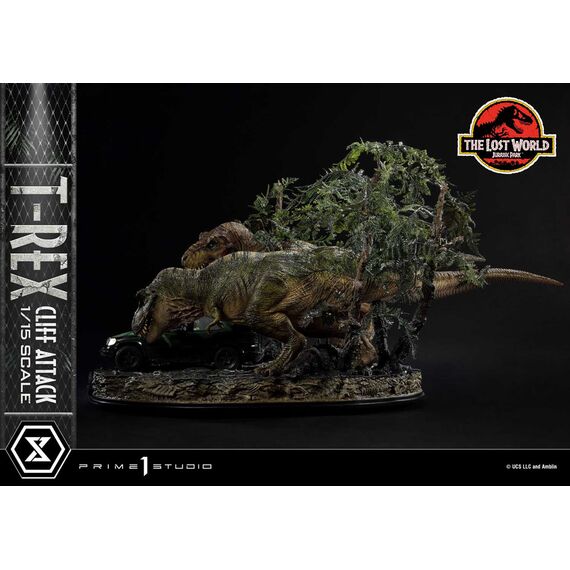Jurassic World: The Lost World Statue 1/15 T-Rex Cliff Attack Bonus Version 53 cm