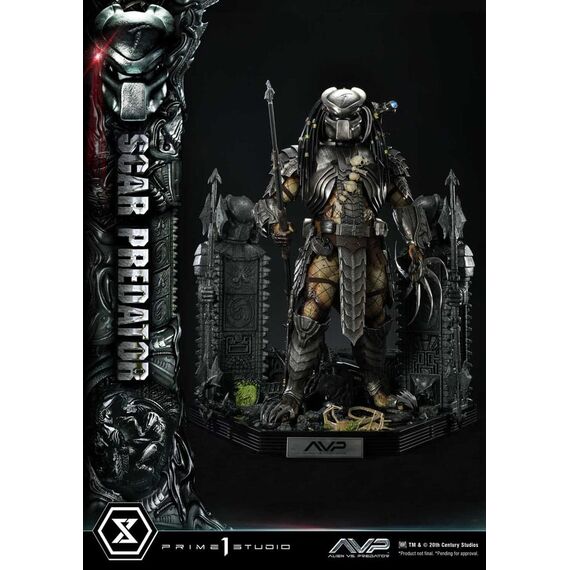The Alien vs. Predator Museum Masterline Series Statue 1/3 Scar Predator Deluxe Bonus Version 93 cm