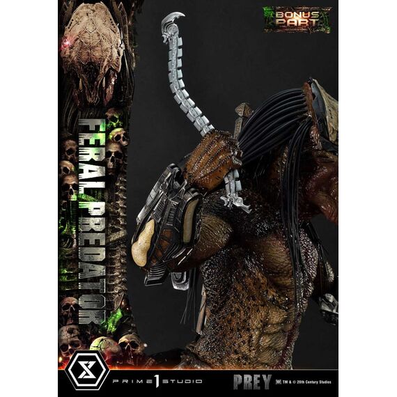 Prey (Movie) Museum Masterline Series Statue 1/3 Feral Predator Deluxe Bonus Version 89 cm
