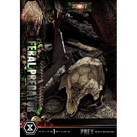 Prey (Movie) Museum Masterline Series Statue 1/3 Feral Predator Deluxe Bonus Version 89 cm