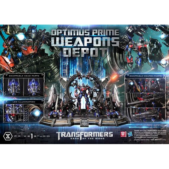 Transformers: Dark of the Moon (Film) Museum Masterline Statue Optimus Prime Weapons Depot 127 cm