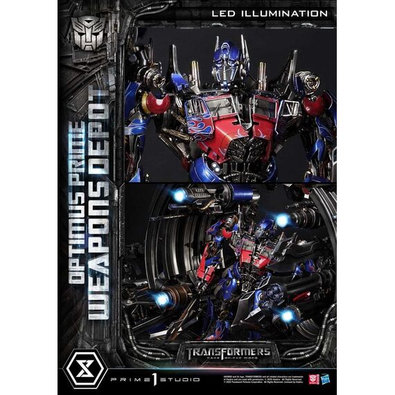 Transformers: Dark of the Moon (Film) Museum Masterline Statue Optimus Prime Weapons Depot 127 cm