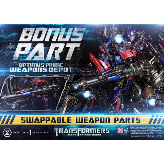 Transformers: Dark of the Moon (Film) Museum Masterline Statue Optimus Prime Weapons Depot Bonus Version 127 cm
