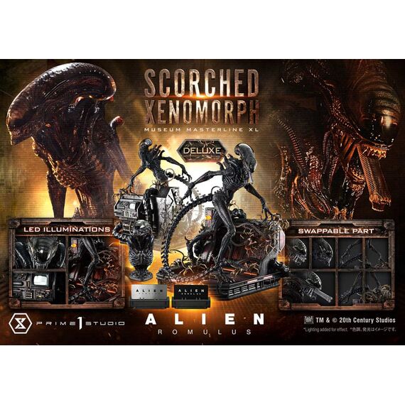 Alien: Romulus Museum Masterline XL Statue 1/3 Scorched Xenomorph Deluxe Version 98 cm