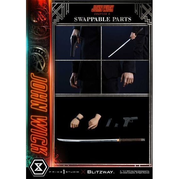 John Wick Chapter 4 Ultimate Premium Masterline Series Statue 1/4 John Wick Deluxe Bonus Version 54 cm