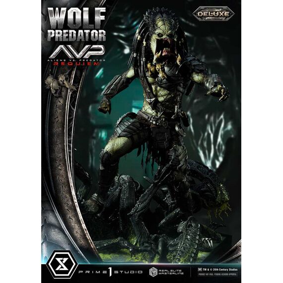 Alien vs. Predator Real Elite Masterline Series Statue 1/3 Requiem Wolf Predator Deluxe Ver. 95 cm